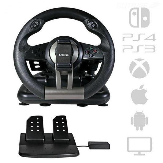 Serafim Volante Racing Wheel R1+ Gioco Guida Ps4 Xbox One Switch Pc Ios Android