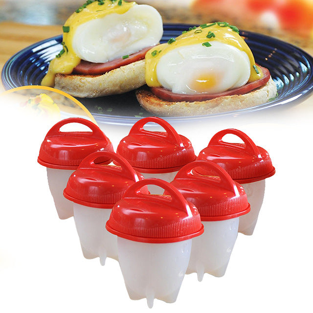 BOLLITORE PER 6 UOVA SGUSCIATE CUOCI UOVA IN SILICONE UOVA SODE FRITTATA EGG BOL