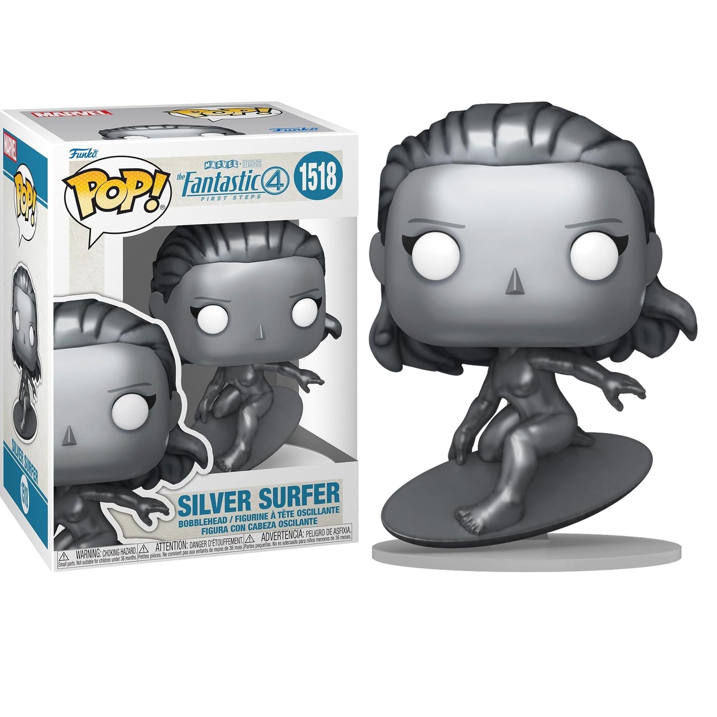 Funko Pop ! Marvel Studios Fantastic 4 - (1518) Silver Surfer Vinyl Figure 9cm