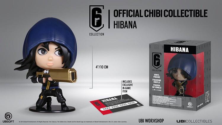 Rainbow Six - Hibana Action Figure Statua Da Collezione Chibi Ubisoft Gioco Ps4