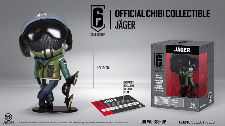 Rainbow Six - Jager - Action Figure Statua Da Collezione Chibi Ubisoft Gioco Ps4