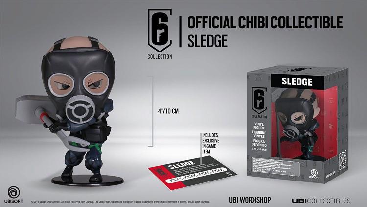 Rainbow Six - Sledge Action Figure Statua Da Collezione Chibi Ubisoft Gioco Ps4