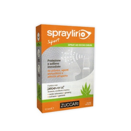 Zuccari Spraylirio Sport Aloe Spray Occhi Sensibili Sollievo Protezione Polvere