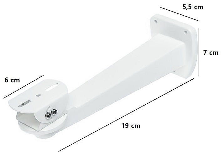 Staffa A Muro Telecamere Videosorveglianza Orientabile 360° Supporto 19Cm