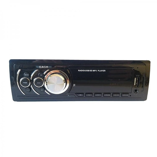 AUTORADIO 250W STEREO AUTO FM LETTORE MP3 1 DIN INGRESSO AUX USB SD CAMPER EA625