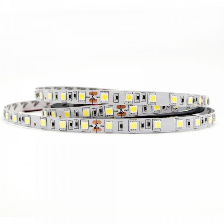 Striscia Led Smd 5050 5M 5 Metri 12V Ip66 Adesiva Bobina Led Flessibile Blu
