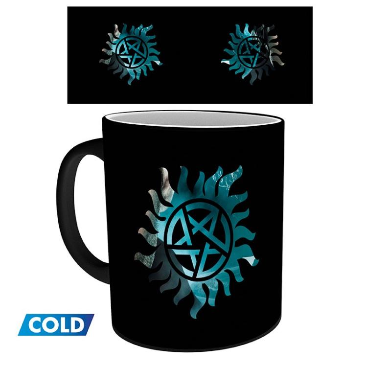 ABYSTYLE TAZZA TERMOSENSIBILE "SUPENATURAL" HEAT CHANGE MUG CAMBIA COLORE 320ML