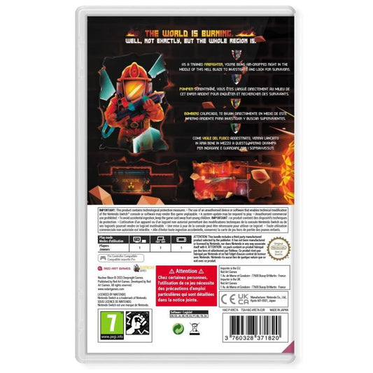 Nuclear Blaze Nintendo Switch Retro Game Pompieri (Include Portachiavi)