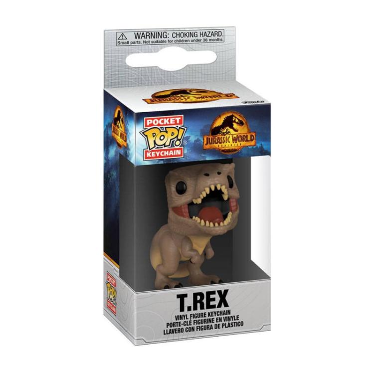 Funko Pop ! Keychain Pocket Jurassic World -(T.Rex) Portachiavi Vinyl Figure 4Cm