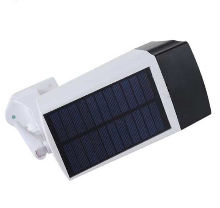 Telecamera Finta Pannello Solare Da Esterno Sensore Di Movimento 20 Led Faretto