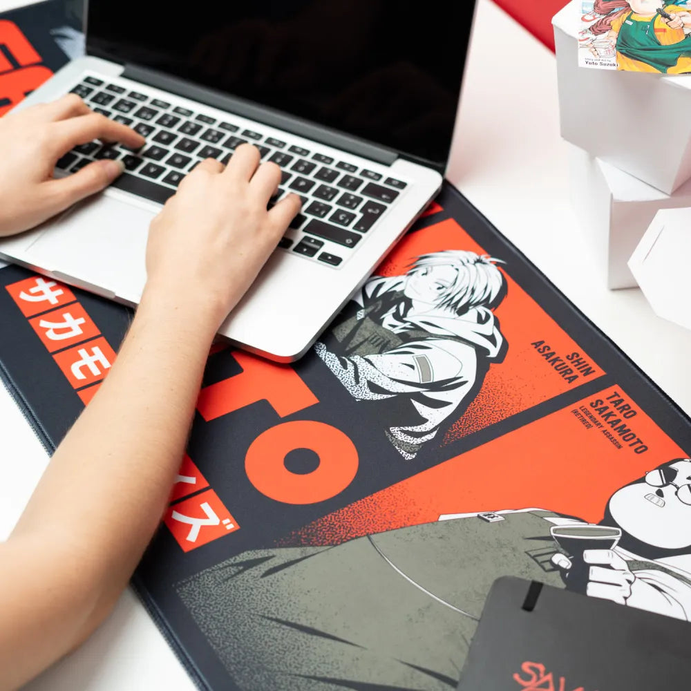 Sakamoto Days: Tappetino per Tastiera e Mouse Pad Pc Gaming Deskmat Grande XXL 80x35cm