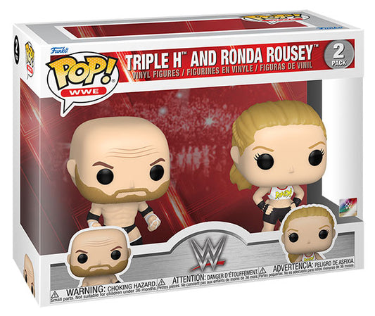 Funko Pop ! Wwe Wrestling - Triple H And Ronda Rousey (2) Figure 2 Pack 9Cm