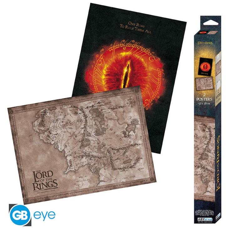 ABYSTYLE (THE LORD OF THE RING) SET 2 CHIBI POSTER: "SIGNORE DEGLI ANELLI" 52X38