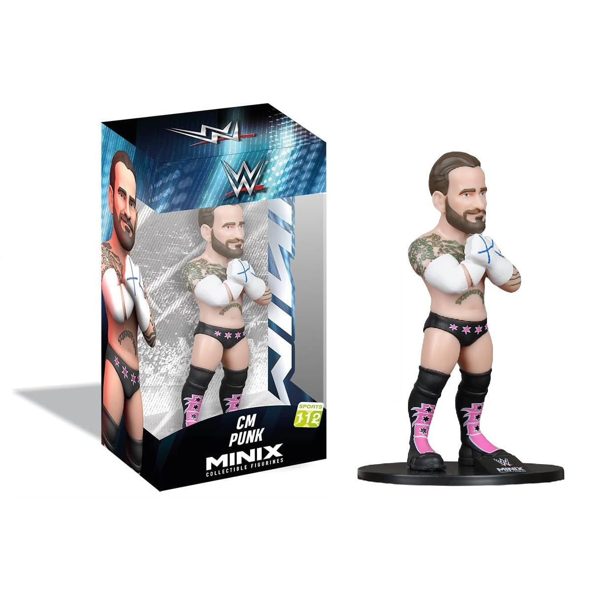 Minix WWE CM Punk (Sports 112) Figure Wrestling Statua PVC 12Cm