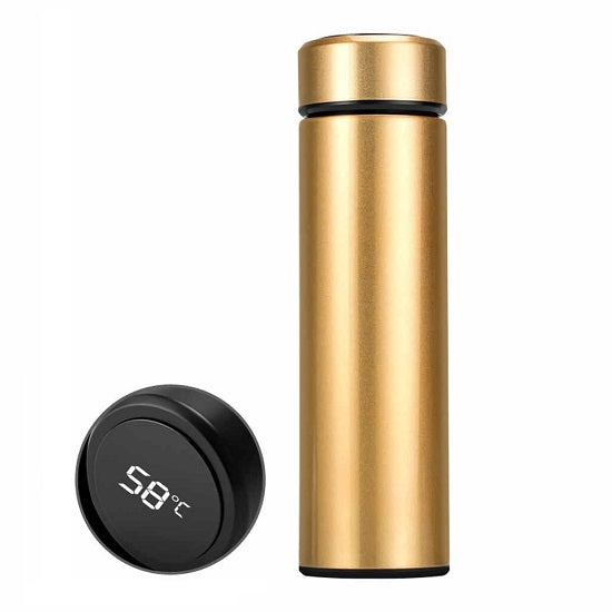 Thermos Display Touch Led Temperatura Caldo Freddo Acciao Bevande Liquidi 450 Ml