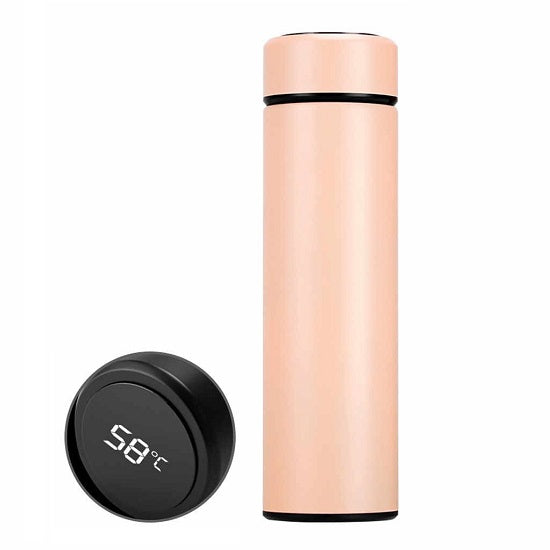 Thermos Display Touch Led Temperatura Caldo Freddo Acciao Bevande Liquidi 450 Ml