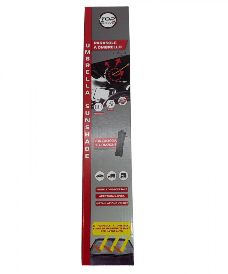 Parasole Per Auto Parabrezza Anteriore Ad Ombrello Portatile Pieghevole 140X78Cm