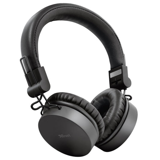 Trust Tones Cuffie Bluetooth Senza Fili Wireless Pieghevoli Smartphone Pc Nera