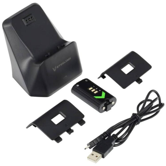 Steeldigi Kit Base Ricarica Controller Xbox One S/X Series Batteria 1200Mah Cavo
