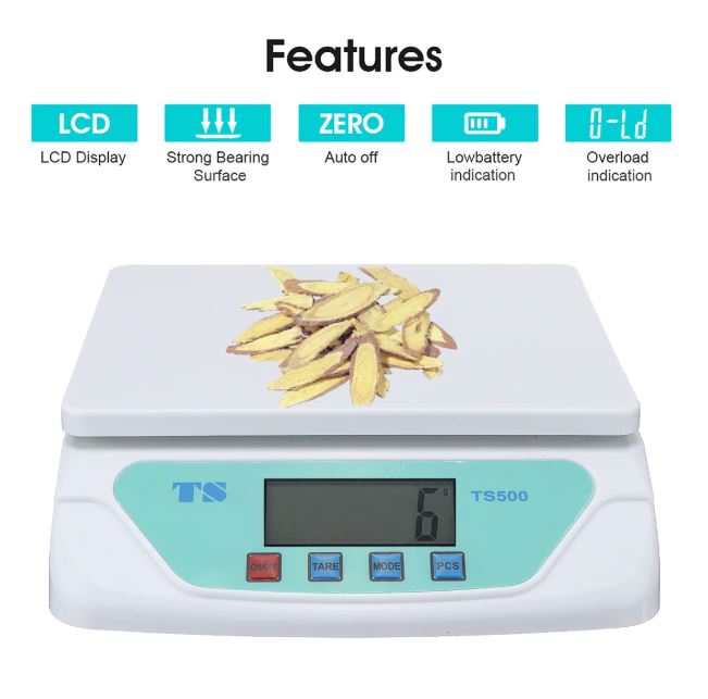 Bilancia Elettronica Digitale Professionale Da Banco 1g-25kg Laboratorio Cucina