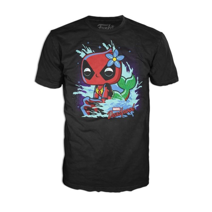 Funko Pop ! Mermaid Deadpool (321) Special Edition Con T-Shirt S Vinyl Figure