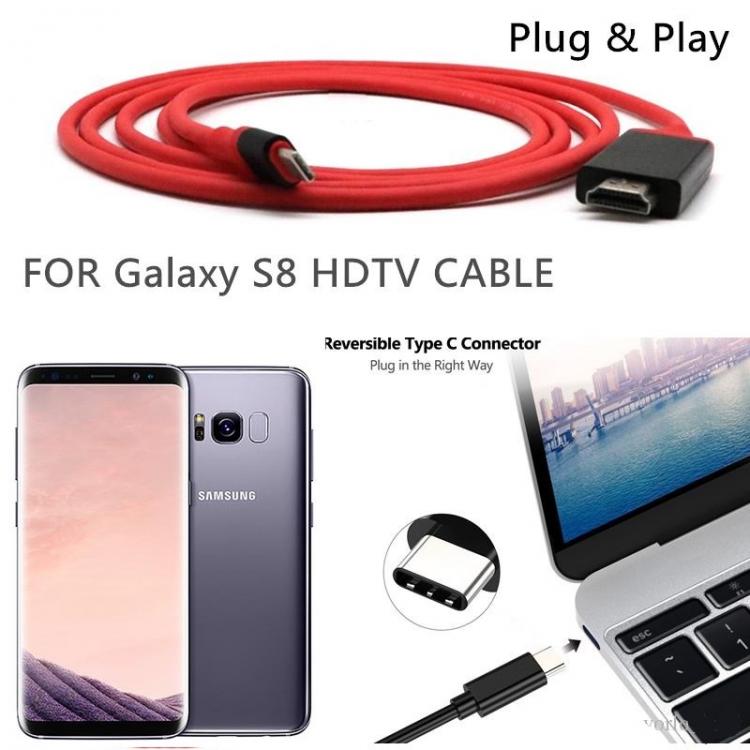 CAVO USB-C HDMI HDTV ADATTATORE PER COLLEGARE GALAXY S8 NOTE 8 - MACBOOK al TV