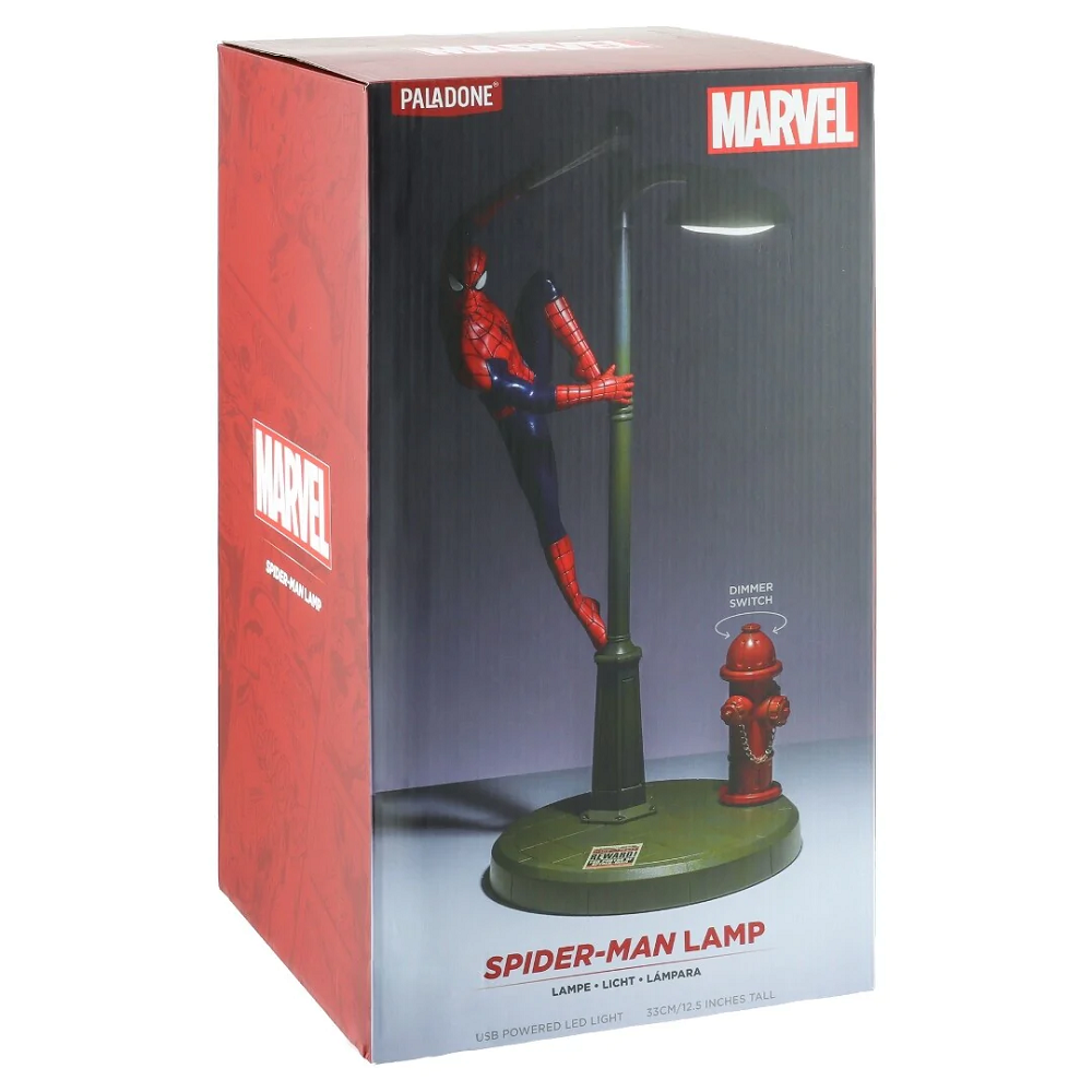 Paladone Lampada Da Scrivania Marvel Spider-Man Collezione Luce Led Lights 34Cm
