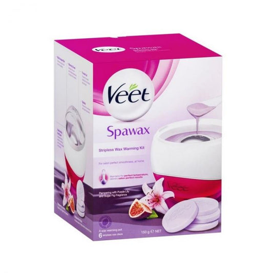 Veet Spawax - Kit Scaldacera + Cera In Dischi Rimuove Peli Senza Strisce Ceretta