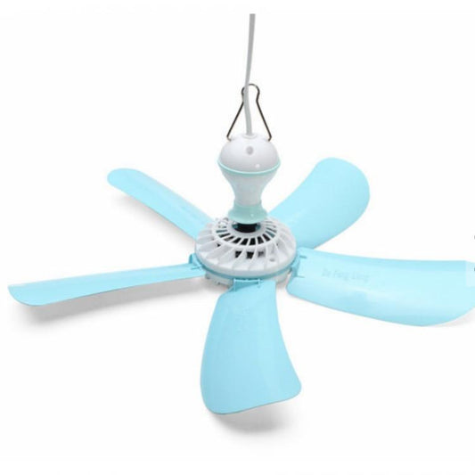 Ventilatore A Soffitto 15W 5 Pale Vento Freddo Gancio Appendere Per Caldo Estate