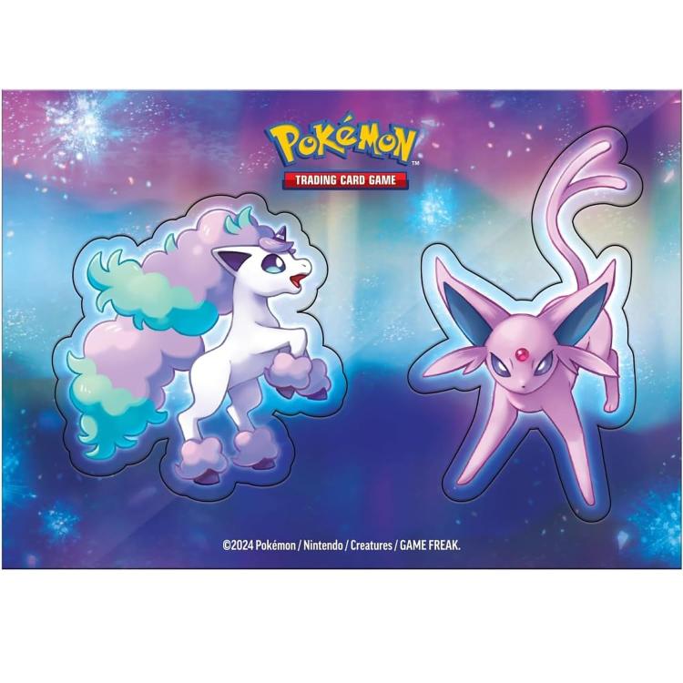 Pokemon Stacking Tin 2024 Tcg Gcc Scatola Impilabile Metallo Card Game Viola Eng
