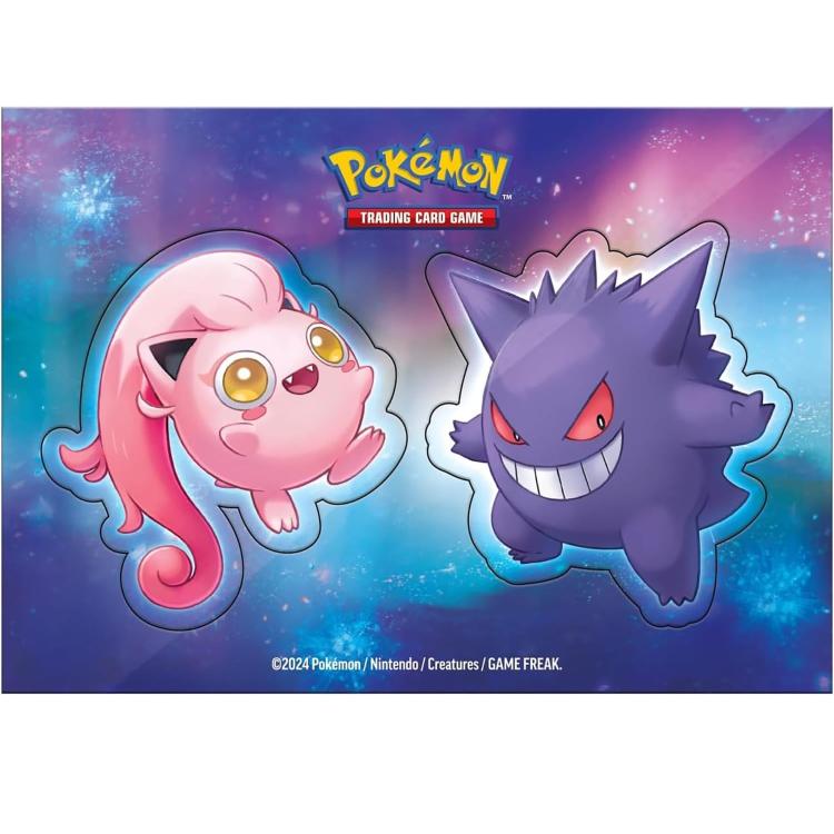 Pokemon Stacking Tin 2024 Tcg Gcc Scatola Impilabile Metallo Card Game Viola Eng