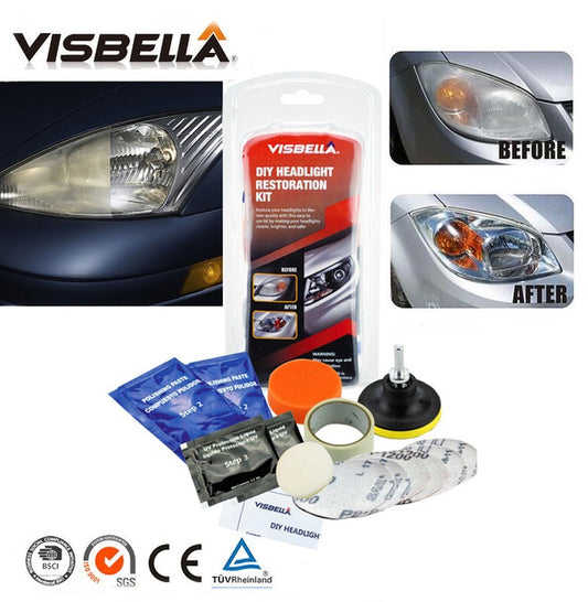 Kit Rigenerazione Ripristino Rinnova Lucida Fari Fanali Lenti Opacizzati Trapano