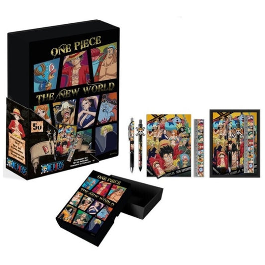 One Piece The New World Set Cancelleria 5pz - Stationery Set Da Collezione