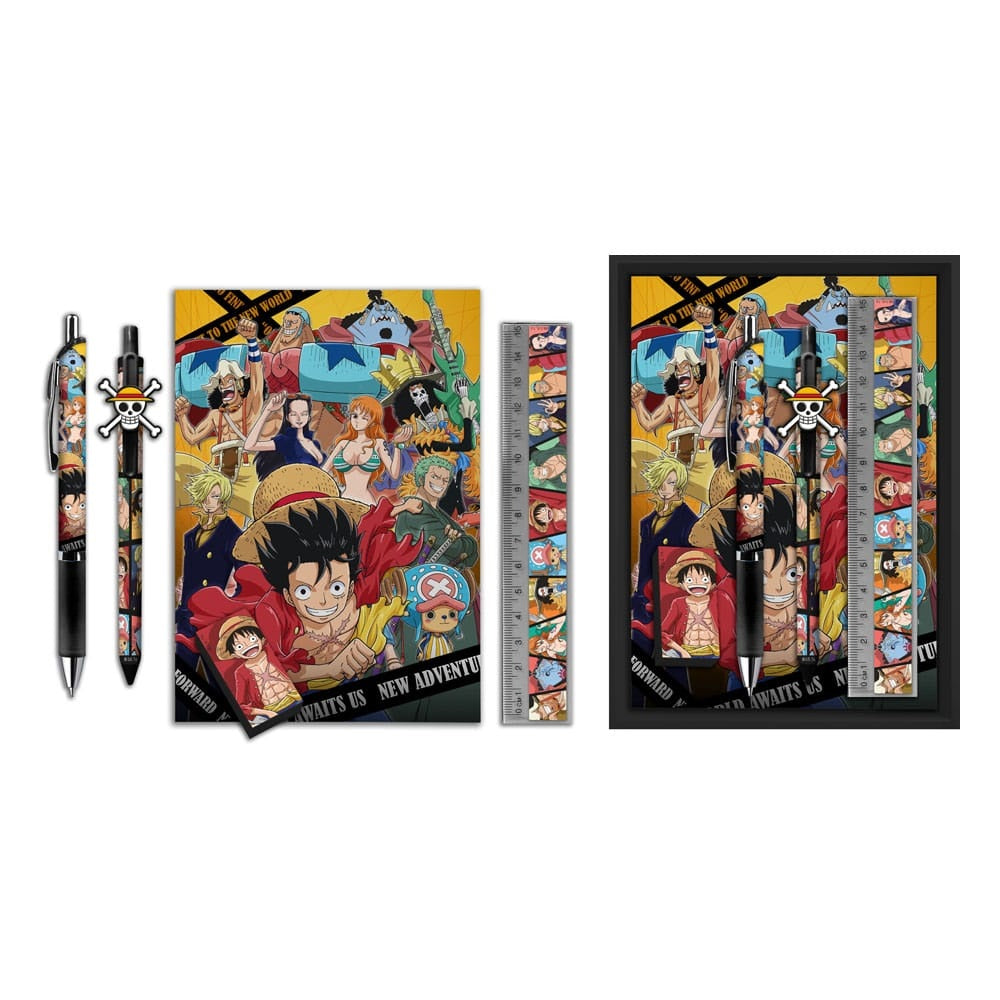 One Piece The New World Set Cancelleria 5pz - Stationery Set Da Collezione