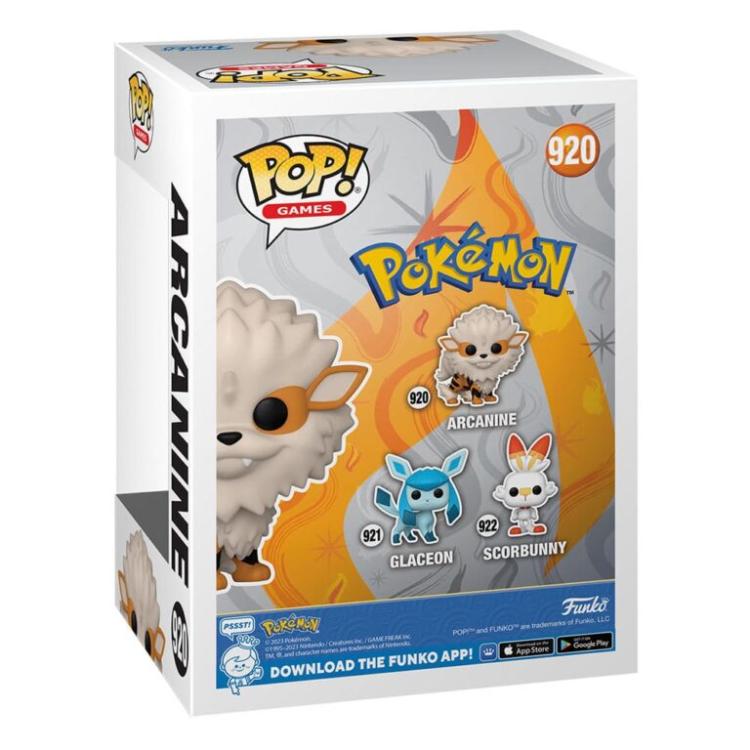 Funko Pop ! Games Pokemon (920) - Arcanine Figure 9Cm Evo Growlithe Vinyl (Emea)