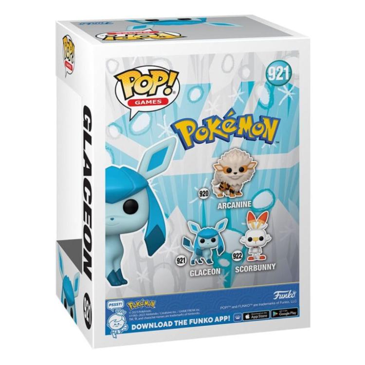 Funko Pop ! Games Pokemon - (921) Glaceon Vinyl Figure 9Cm Eevee Ice (Emea)