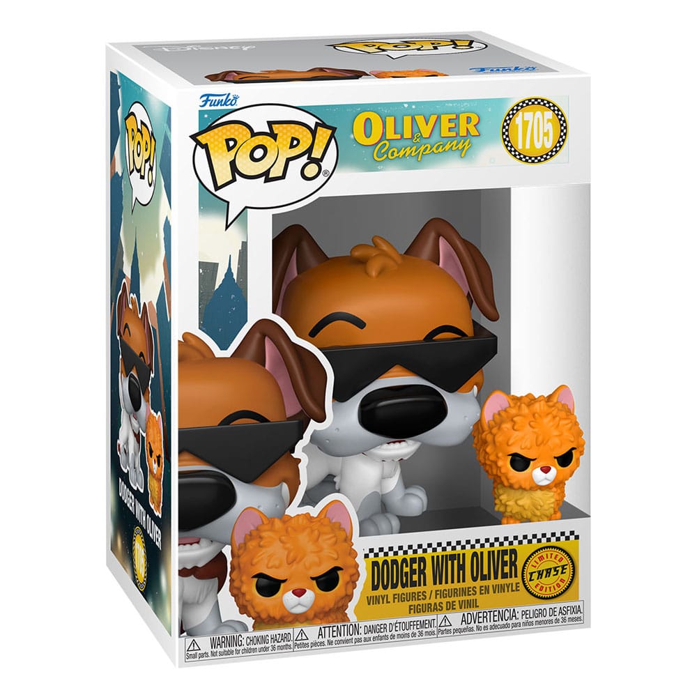 Funko Pop ! Disney Oliver & Company - (1705) Dodger w/Oliver Chase 9cm