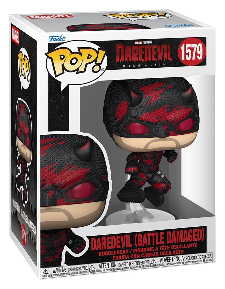 Funko Pop Marvel Daredevil Born Again (1579) Daredevil (Battle Damaged) Figure 9cm