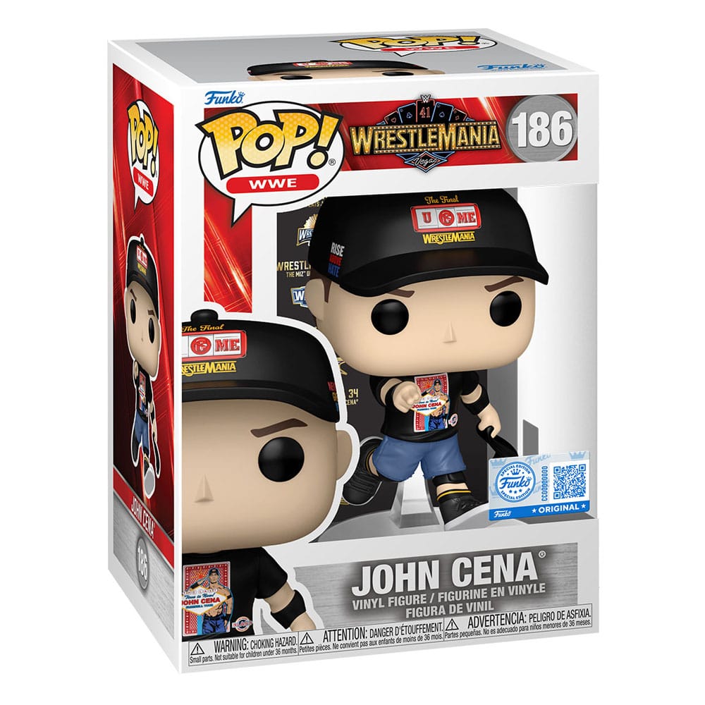 Funko Pop ! Wwe - (186) John Cena (WM 41) Wrestlemania Figure 9cm