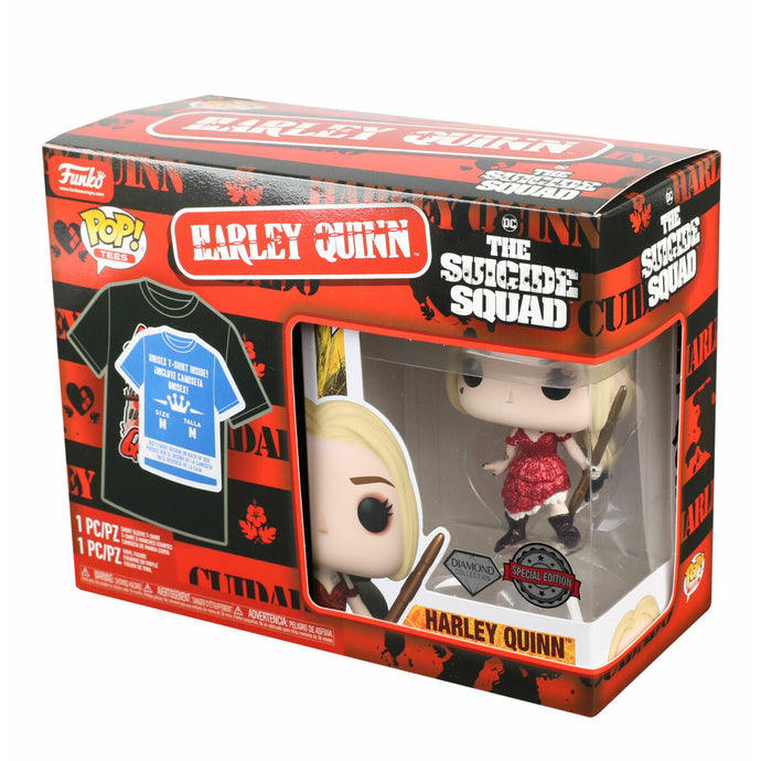 Funko Pop Tees Suicide Squad Harley Quinn 1111 Diamond Special + Shirt Taglia M