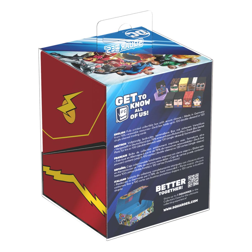 Squaroes Justice League JL004 (The Flash) Box Collezione Scatola Porta Mazzo Carte TCG