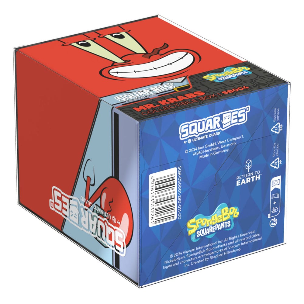 Squaroes Spongebob SB004 (Mr. Krabs) Box Collezione Scatola Porta Mazzo Carte TCG