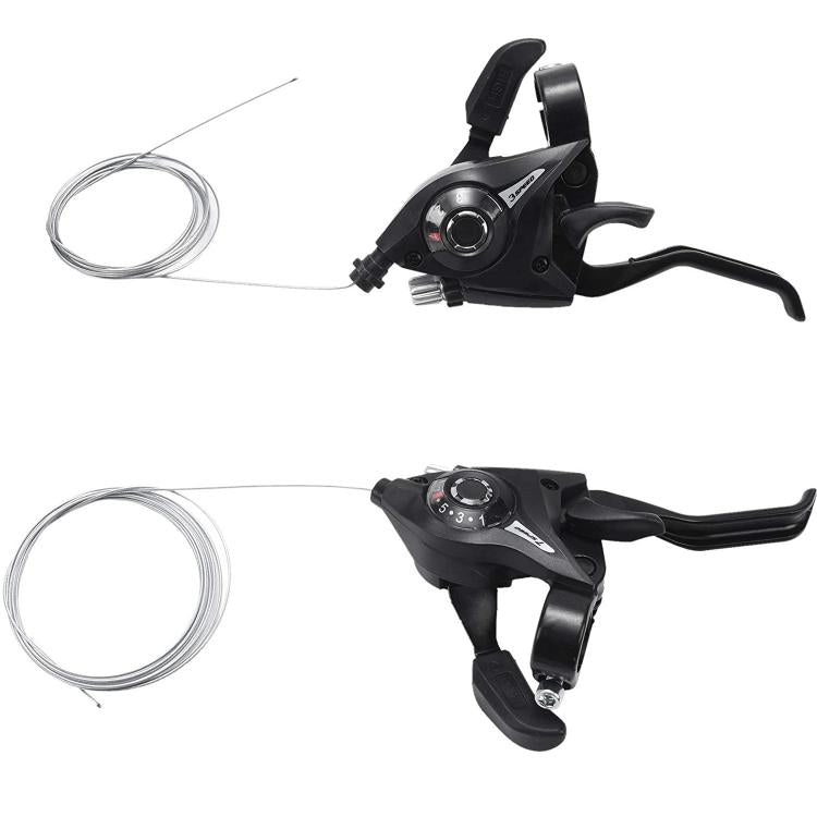COPPIA COMANDI CAMBIO BICI + LEVE FRENO 3X7 PER BICICLETTA MANOPOLE MTB |XC-1637