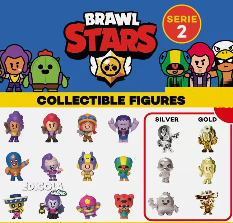 BRAWL STARS MINIFIGURES 3D SERIE 2 - 18 BUSTINE BOX COMPLETO DA COLLEZIONE 2024