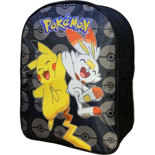 Zaino Pokemon - Pikachu E Scorbunny - Zainetto Scuola Elementare Bambino Bambina