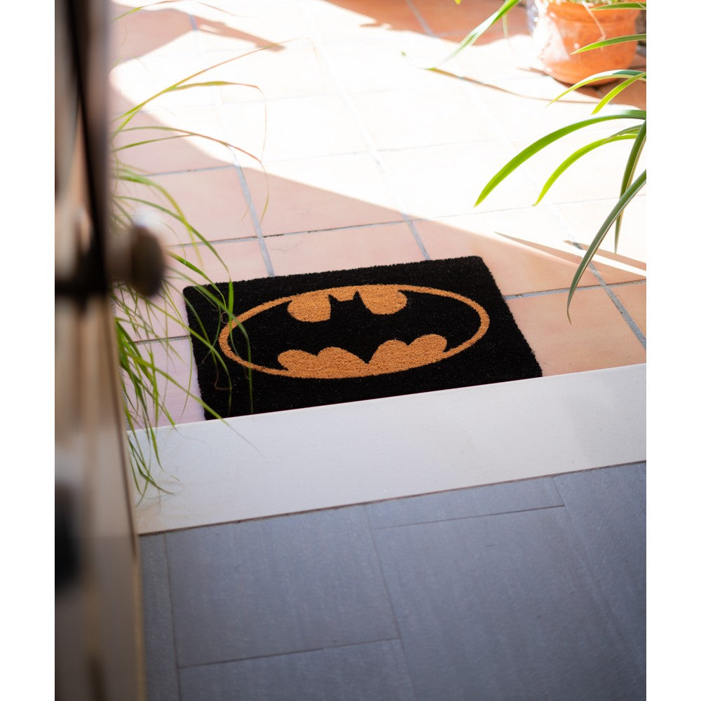 Zerbino DC Heroes (Batman) Nero Tappeto per Ingresso Esterno o Interno Cameretta Bagno Antiscivolo 40X60 cm
