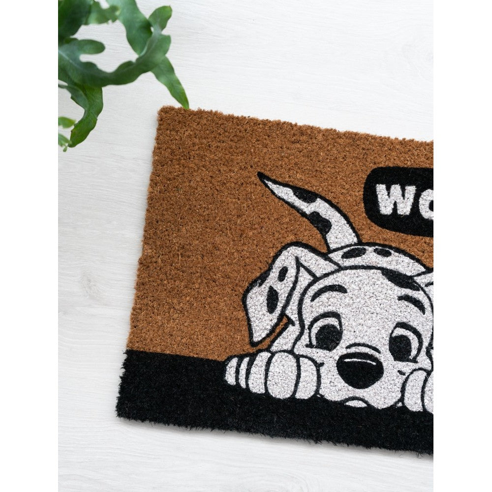 Zerbino Disney (La Carica dei 101) Cani Dalmata Tappeto per Ingresso da Esterno e Interno Cocco Divertente Cameretta Bagno con Base in PVC Antiscivolo 40X60 cm