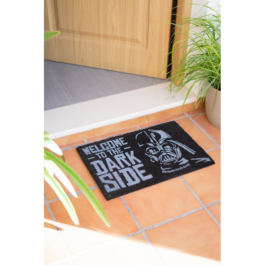 Zerbino Star Wars (Welcome To The Dark Side) Nero Tappeto per Ingresso Esterno o Interno Cameretta Bagno Antiscivolo 40X60 cm