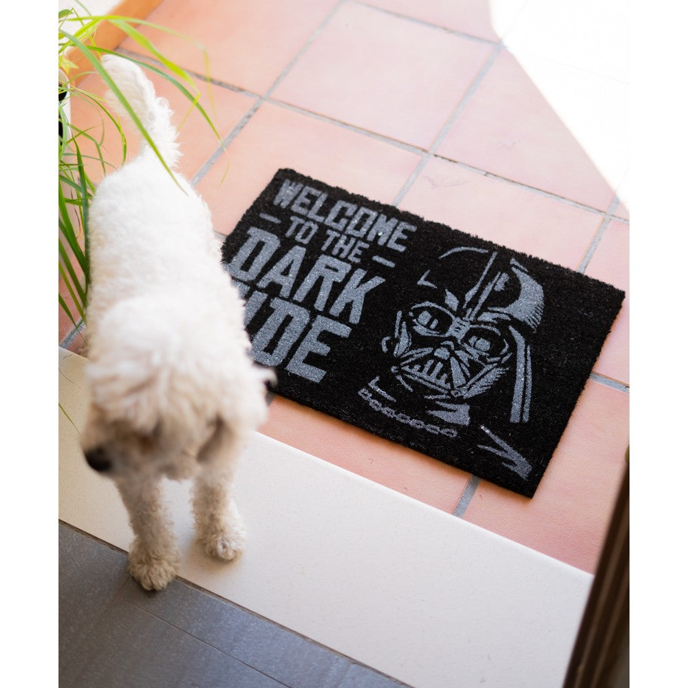 Zerbino Star Wars (Welcome To The Dark Side) Nero Tappeto per Ingresso Esterno o Interno Cameretta Bagno Antiscivolo 40X60 cm