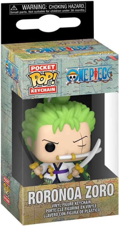 Funko Pop ! Animation - One Piece - Roronoa Zoro Vinyl 4Cm Keychain Portachiavi